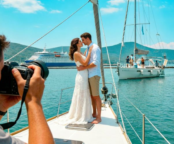 Photoshooting cruise by photographer