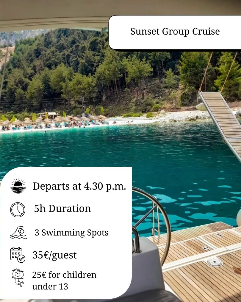 Sunset Thassos Sailing Group Cruises